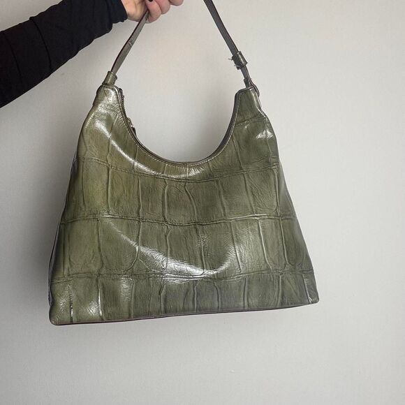 Kate Spade Olive Green Crocodile Leather Hobo Bag - Picture 4 of 8